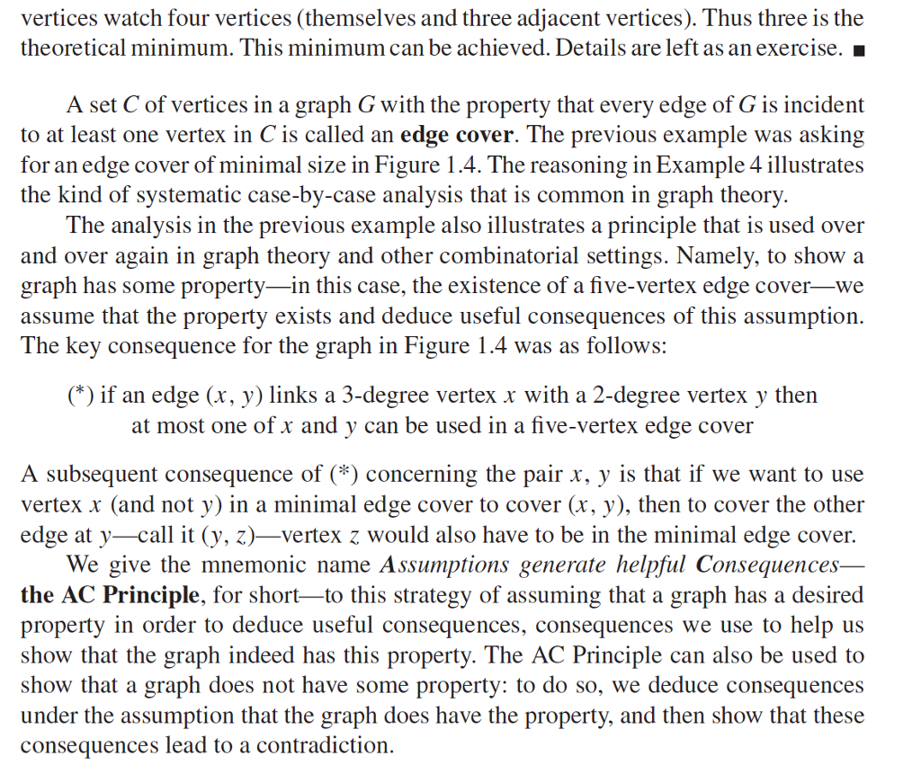 20. Repeat Example 4 for the edge cover and minimal