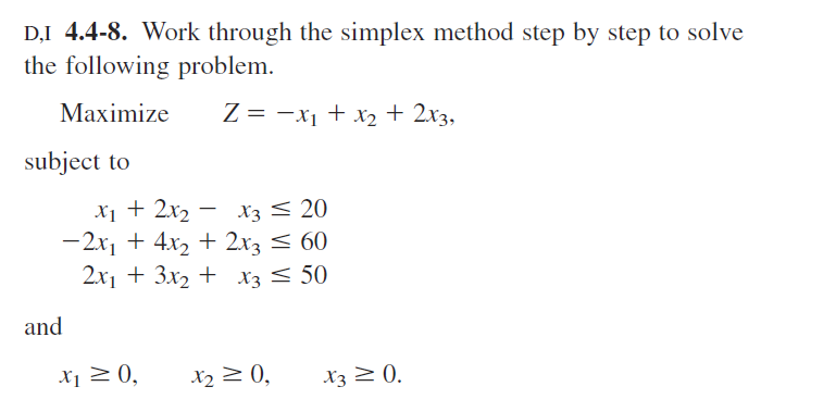 assignment problem simplex method