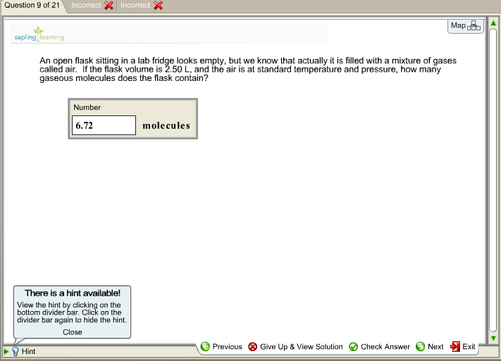 An open flask sitting in a lab fridge looks empty,