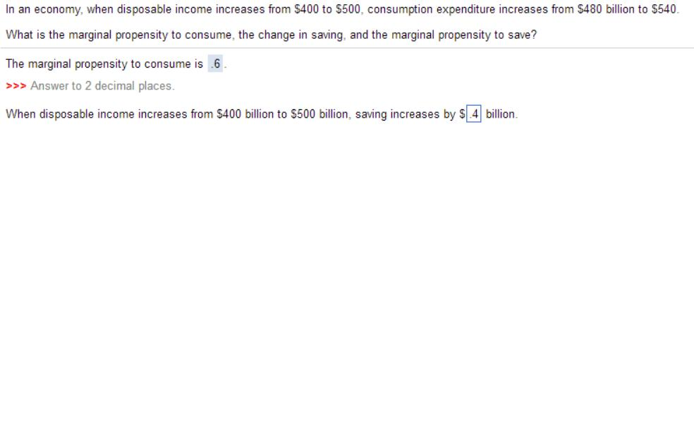 Solved In an economy, when disposable income increases from | Chegg.com