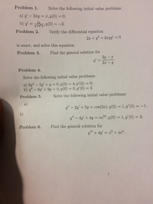 solve-the-following-initial-value-problems-y-2xy-chegg