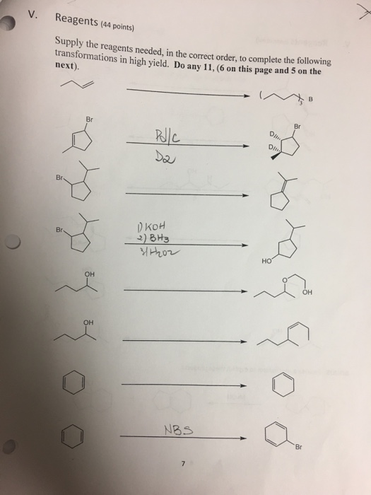 Solved Supply the reagents needed, in the correct order, to | Chegg.com