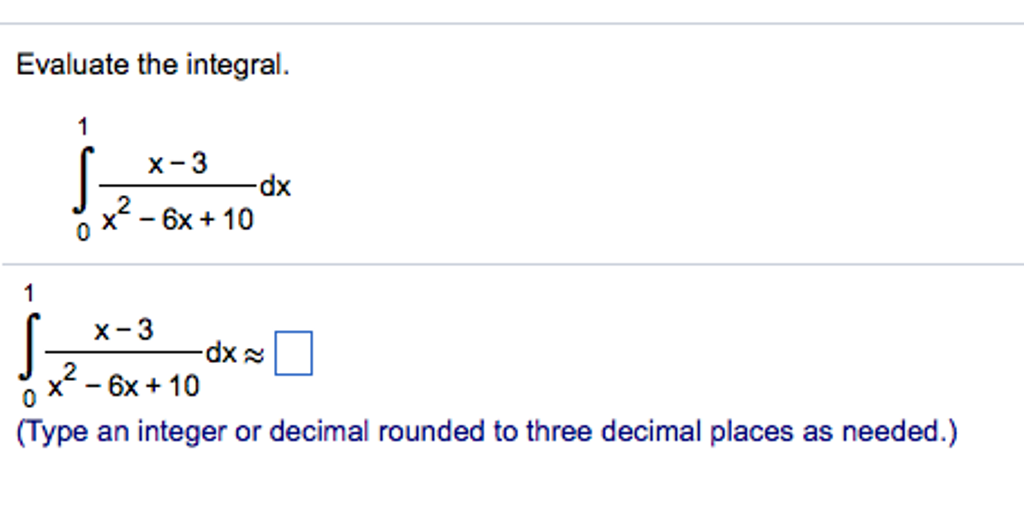 solved-evaluate-the-integral-integral-1-0-x-3-x-2-6x-chegg