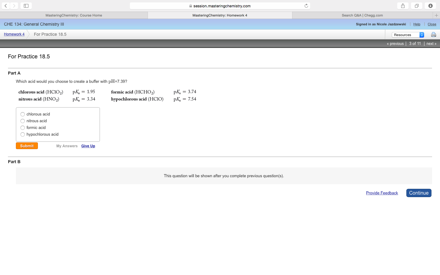 mastering chemistry homework 4 answers