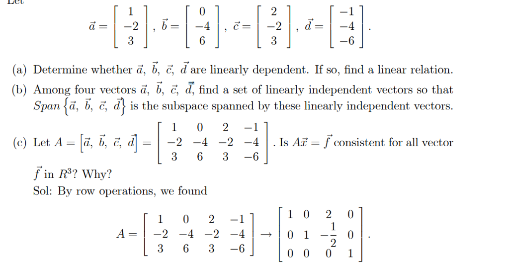 Solved 2 3 6 3 6 (a) Determine whether ā, b, č, d are | Chegg.com