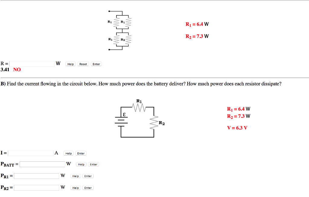 Solved A) Find the equivalent resistance for each of the