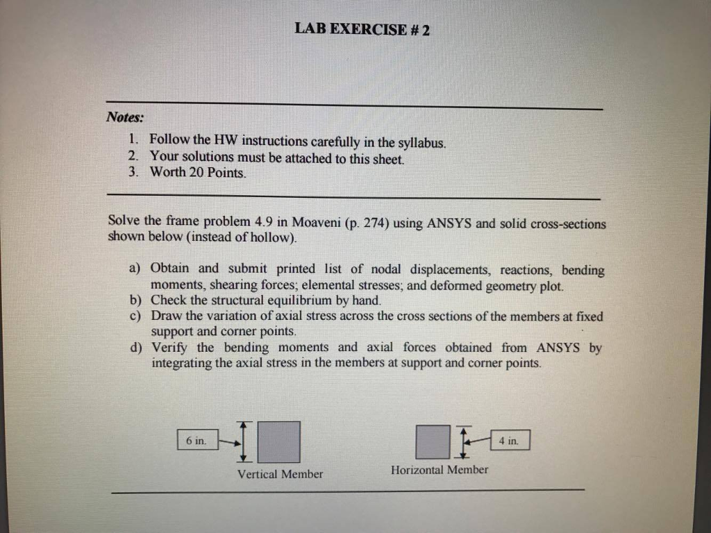 Solved LAB EXERCISE 2 Notes: l. Follow the HW instructions | Chegg.com