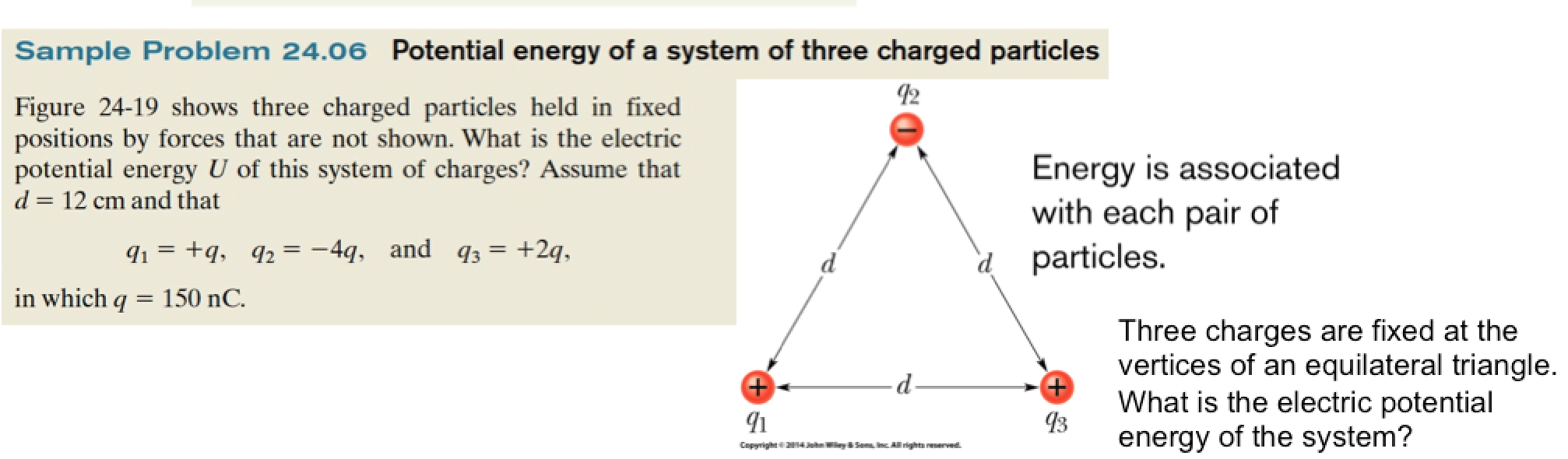 figure-24-19-shows-three-charged-particles-held-in-fixed-positions-by