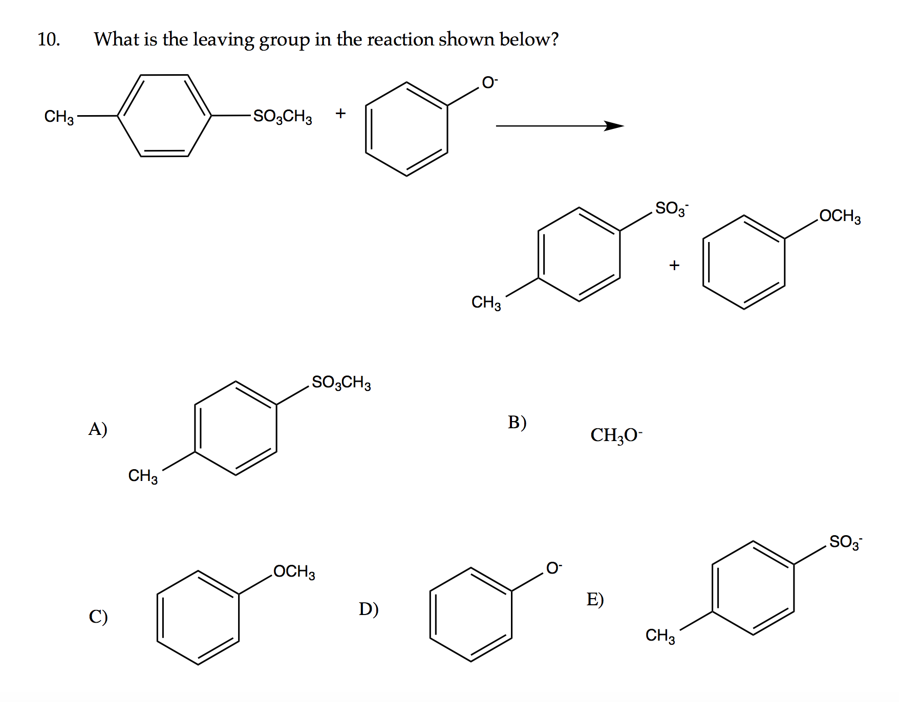 what-is-the-leaving-group-in-the-reaction-shown-chegg