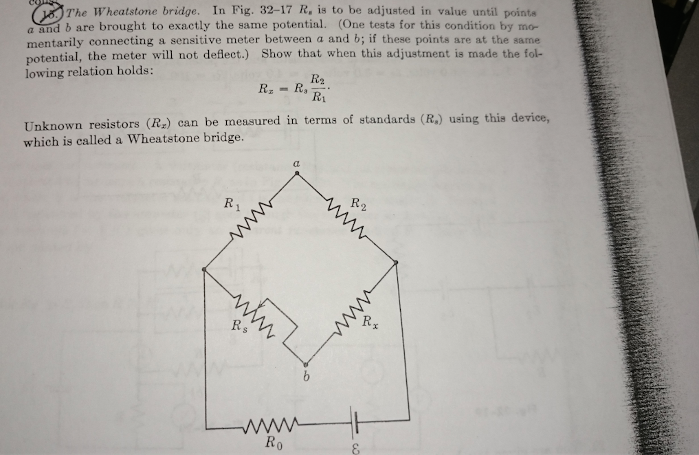 Solved The Wheatstone bridge. In Fig. 32-17 R, is to be | Chegg.com