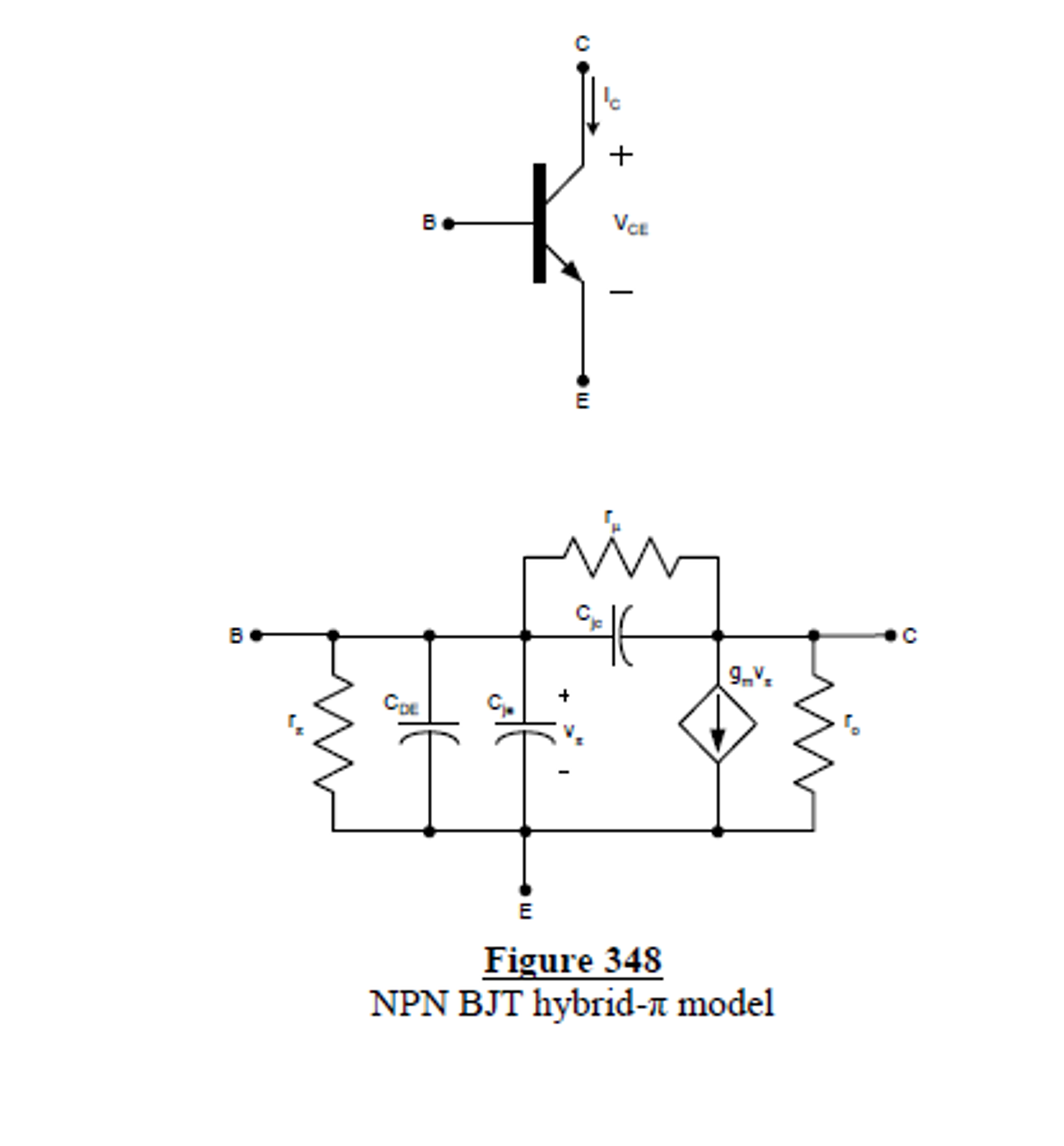 Solved Shows The Small Signal Hybrid Pi Model Of A Bjt Chegg Com | My ...