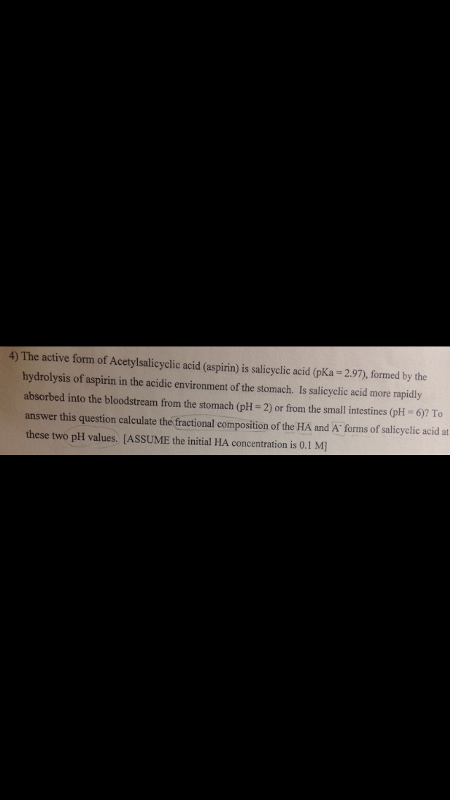 Solved 4) The active form of Acetylsalicylic acid (aspirin)