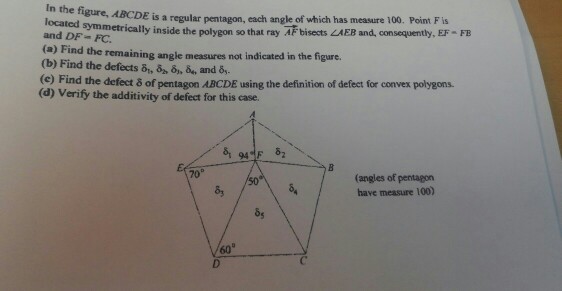 Abcde Is A Regular Pentagon