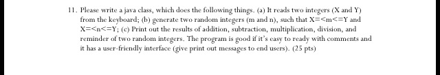Solved Please write a java class to print out the following | Chegg.com