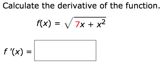 Solved Calculate the derivative of the function. g(x) = (2x2 | Chegg.com