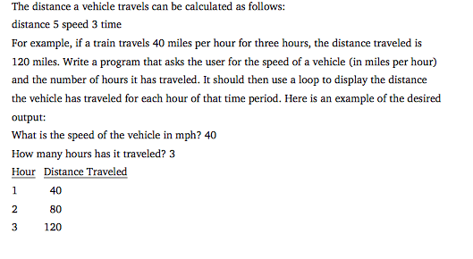 Solved The distance a vehicle travels can be calculated as | Chegg.com