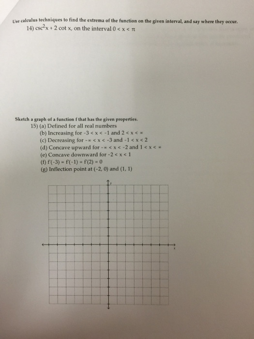 Calculate techniques to find the extreme of the | Chegg.com