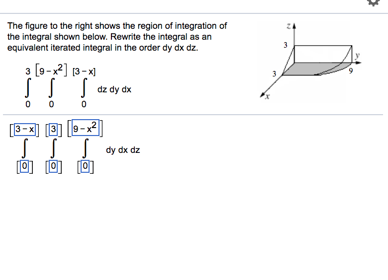Solved The figure to the right shows the region of | Chegg.com