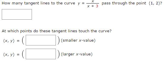 Solved How many tangent lines to the curve? Which point do | Chegg.com