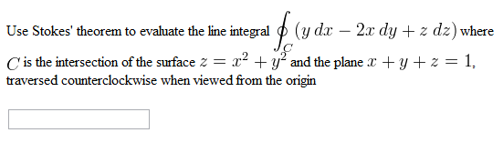 Solved Use Stokes Theorem To Evaluate The Line Integral Y 