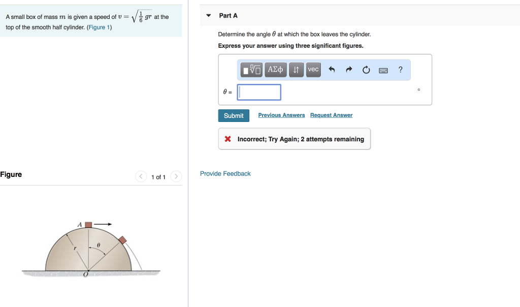 Solved Part A Asmall box of mass m is given a speed of u | Chegg.com