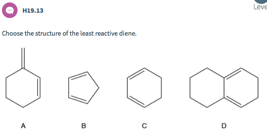 Solved Leve H19.13 Choose the structure of the least | Chegg.com