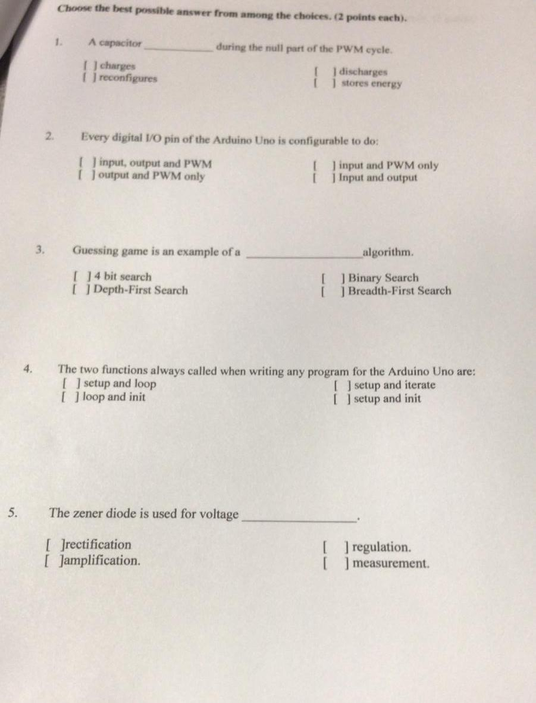 Solved Choose the best possible answer from among the