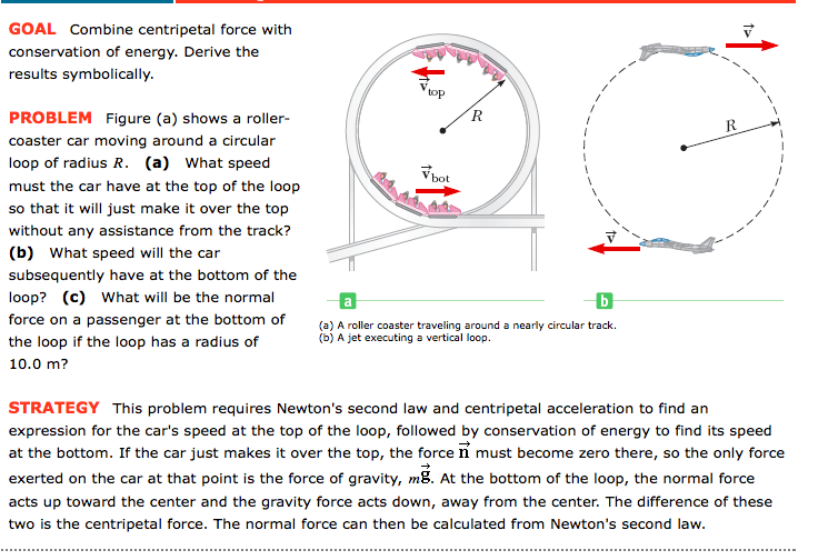 Solved GOAL Combine centripetal force with conservation of Chegg