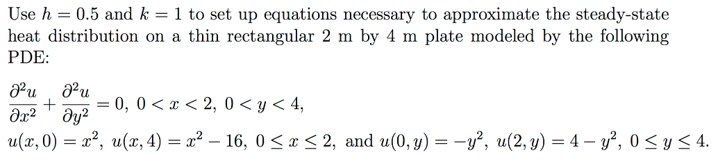 Solved Useh0.5 and k-1 to set up equations necessary to | Chegg.com