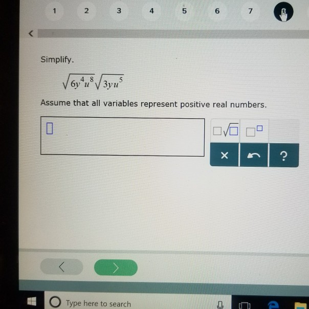 Solved 2 3 4 5 6 7 Simplify Assume That All Variables Chegg