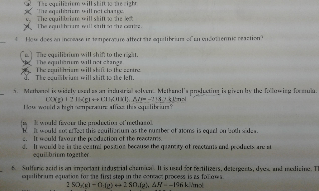 Solved Ca The equilibrium will shift to the right. The | Chegg.com
