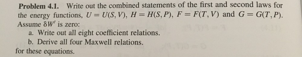 Solved Write out the combined statements of the first and | Chegg.com