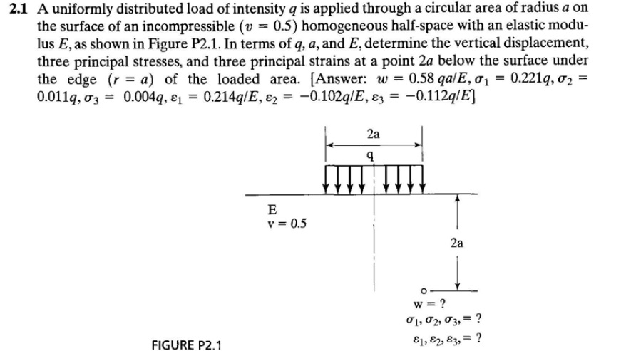 Solved 2.1 A uniformly distributed load of intensity q is | Chegg.com