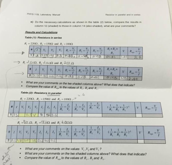 Resistors in parallel and in series
