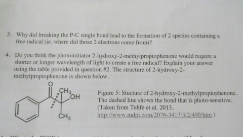 Solved Why did breaking the P C single bond lead to the Chegg