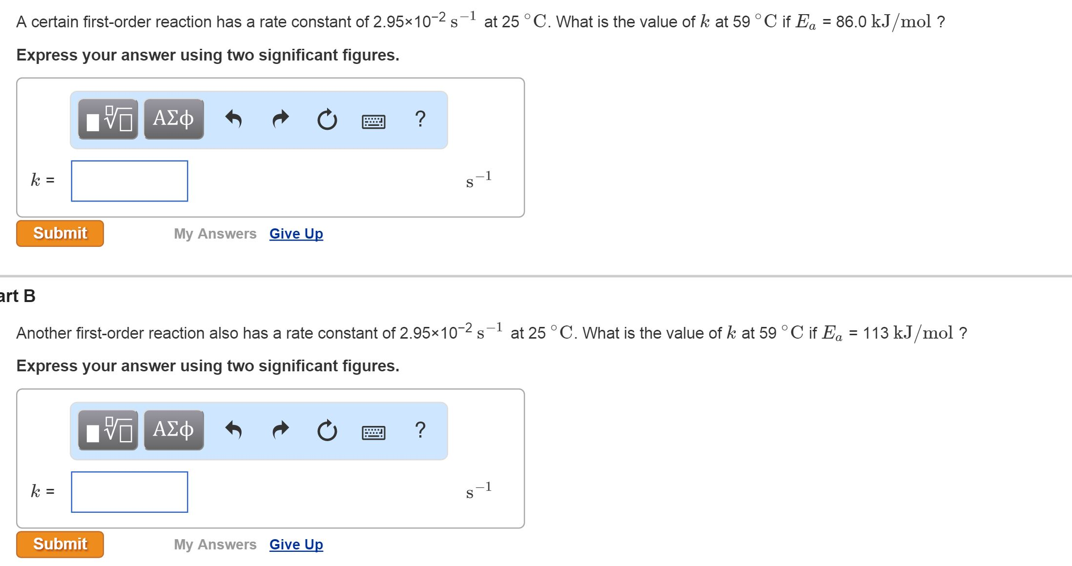 solved-a-certain-first-order-reaction-has-a-rate-constant-of-chegg