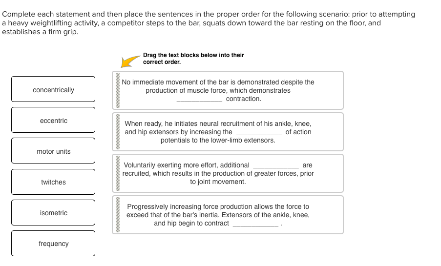 Solved Complete each statement and then place the sentences