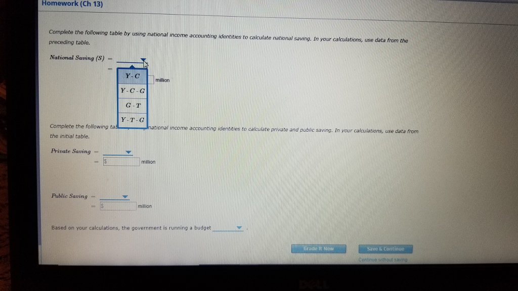 Solved Complete the following table by using national income | Chegg.com