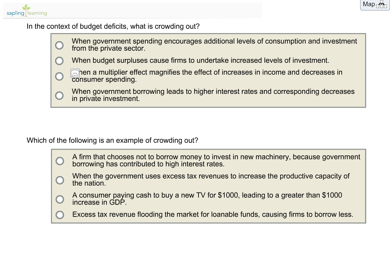 Solved In The Context Of Budget Deficits, What Is Crowding | Chegg.com