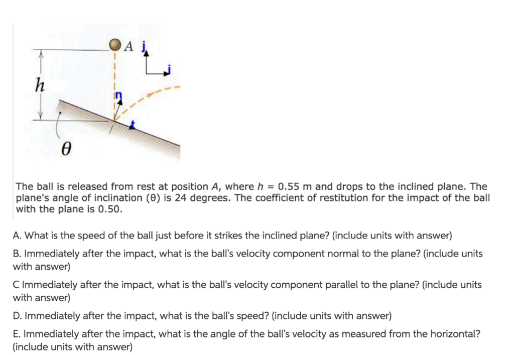 Solved The Ball Is Released From Rest At Position A, Where | Chegg.com