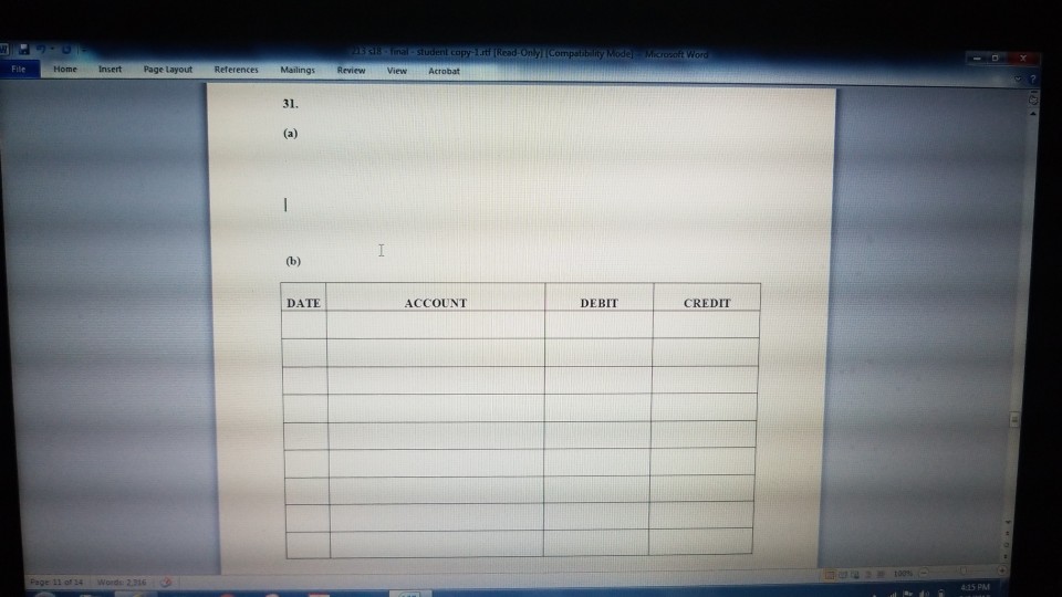 Solved Table Tools e Insert Page Layout