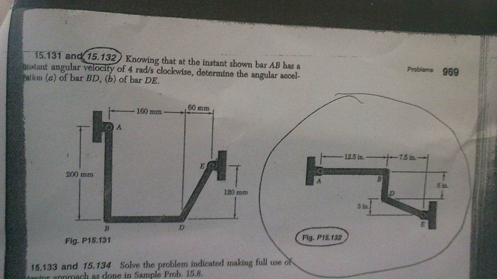 Solved Knowing That At The Instant Shown Bar AB Has A | Chegg.com