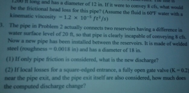 Solved be long and has a diameter of 12 in. If it were to | Chegg.com