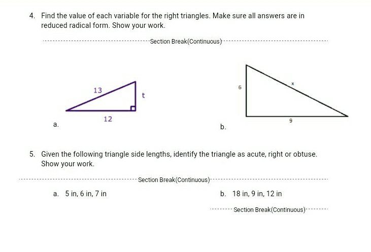 Solved 4. Find the value of each variable for the right | Chegg.com