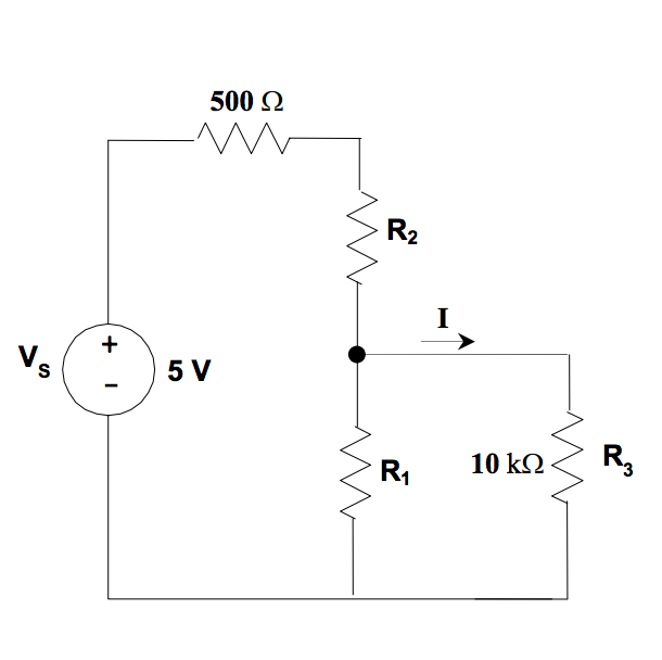 Solved For the circuit below, if the sum of R1 and R2 is | Chegg.com