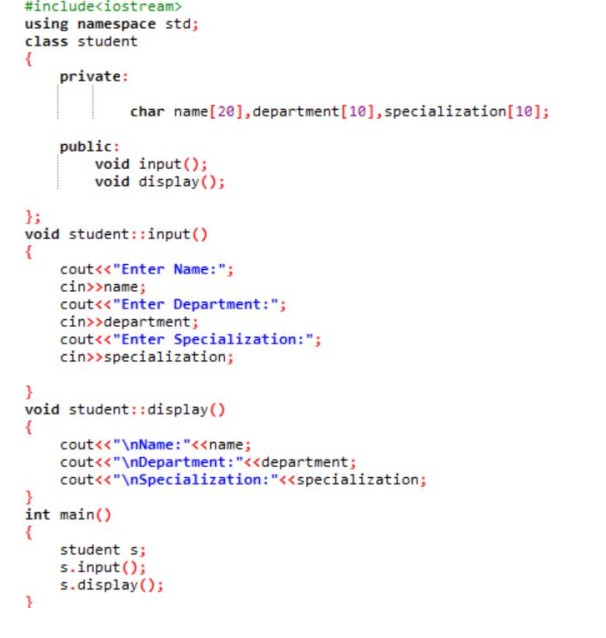 Solved #include Iostream» Using Namespace Std; Class Student | Chegg.com