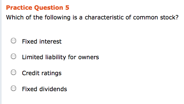 Solved Which of the following is a characteristic of common | Chegg.com