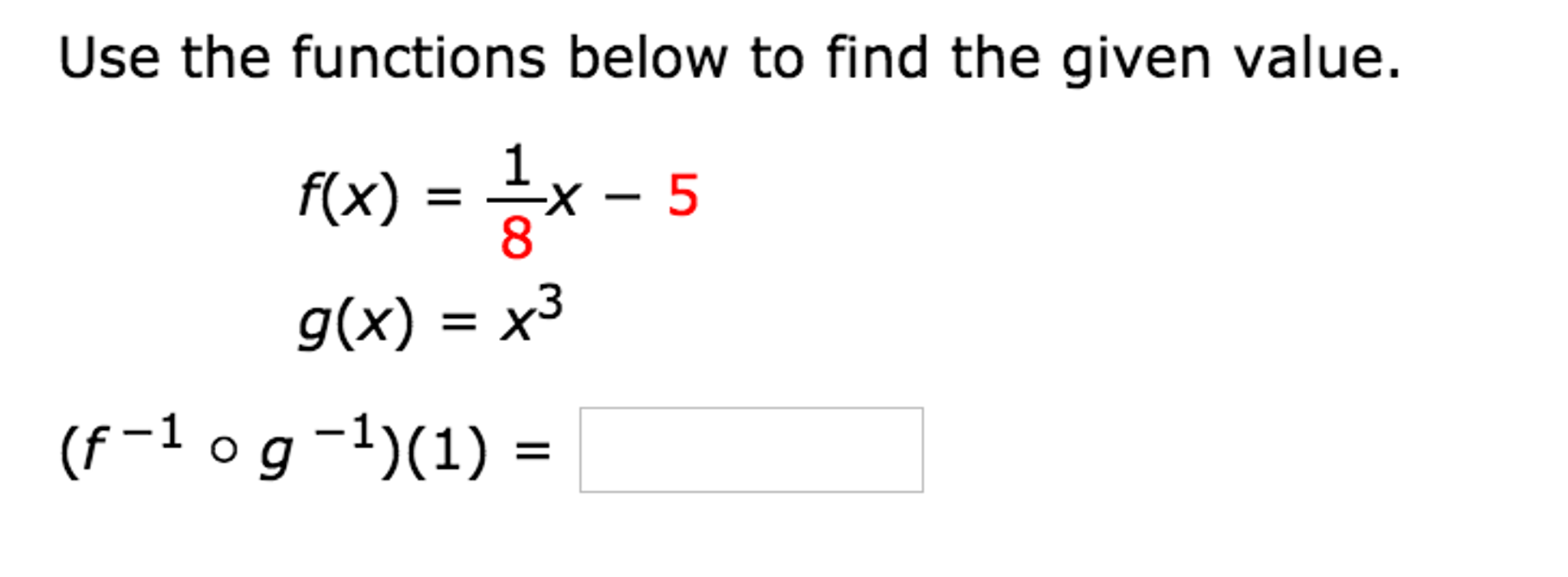 Solved Use the functions below to find the given value. f(x) | Chegg.com
