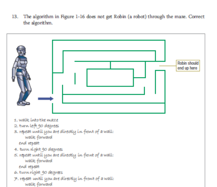 Solved The Algorithm In Figure 1-16 Does Not Get Robin (a | Chegg.com