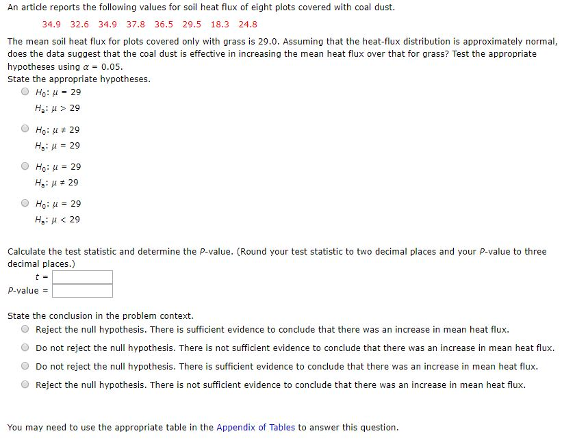 Solved An article reports the following values for soil heat | Chegg.com